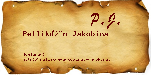 Pellikán Jakobina névjegykártya